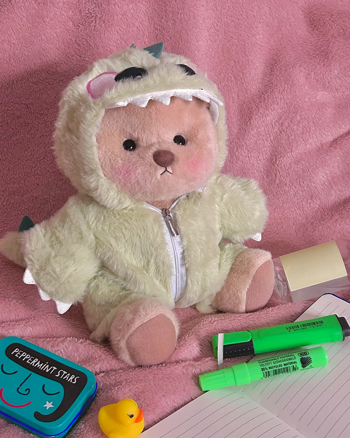 Getahug Furry Dino Bear | Ourson en peluche articulé fait main